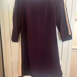 Vince Camuto Purple (Plum) Dress with Cream Stripes
